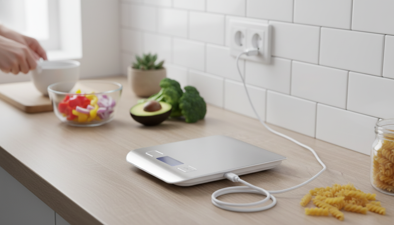 22 lb USB Stainless Steel Kitchen Scale for Meal Prep