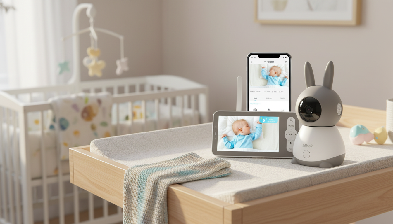 2K Baby Monitor: 5″ Display, 360° PTZ & Motion Alerts