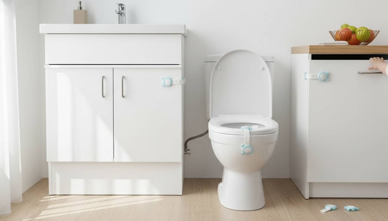 5-Pack Adjustable Baby Safety Locks: Cabinets, Drawers & Toilets