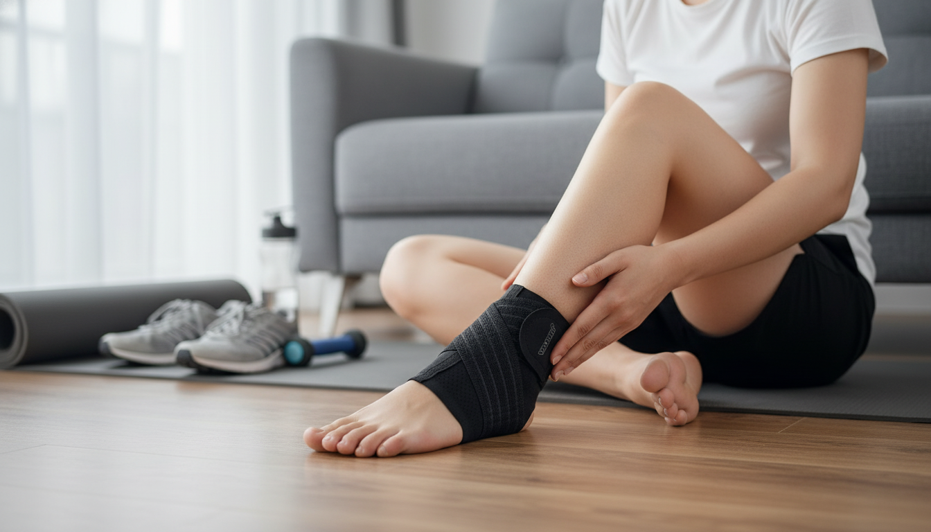 Adjustable Ankle Sleeve with Strap: Sports Pain Relief