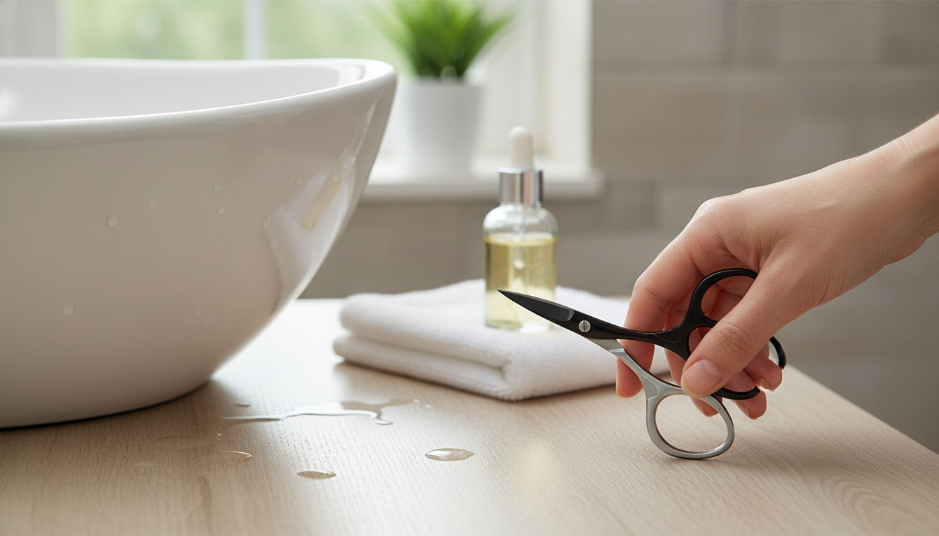 Curved Stainless Steel Nail Scissors: Smooth, Precise Trims