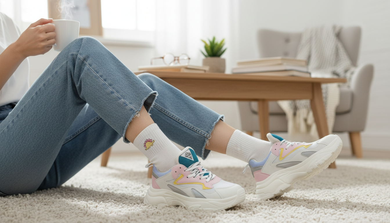 Cute Dinosaur Embroidered Cotton Ankle Socks for Women