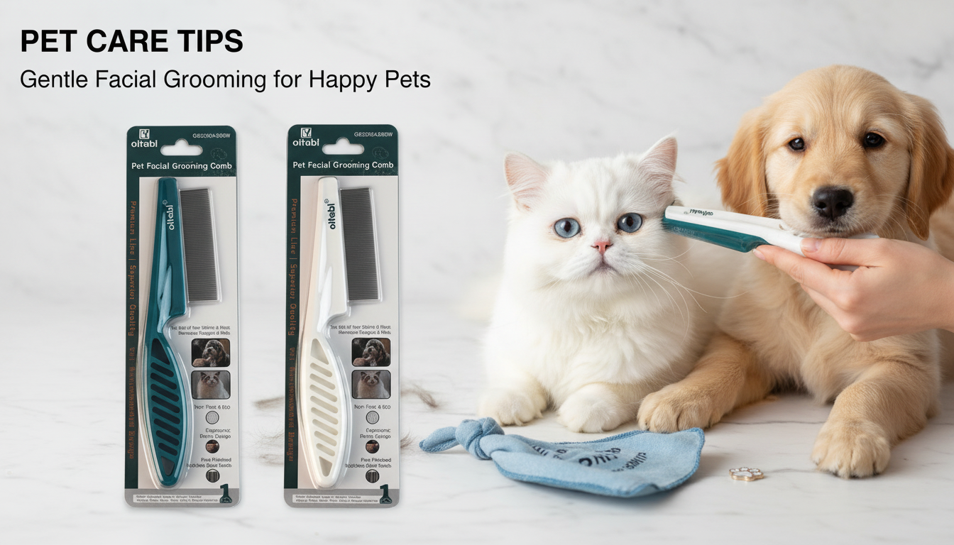 Fine-Tooth Flea & Tear-Stain Comb: Safer Face Grooming