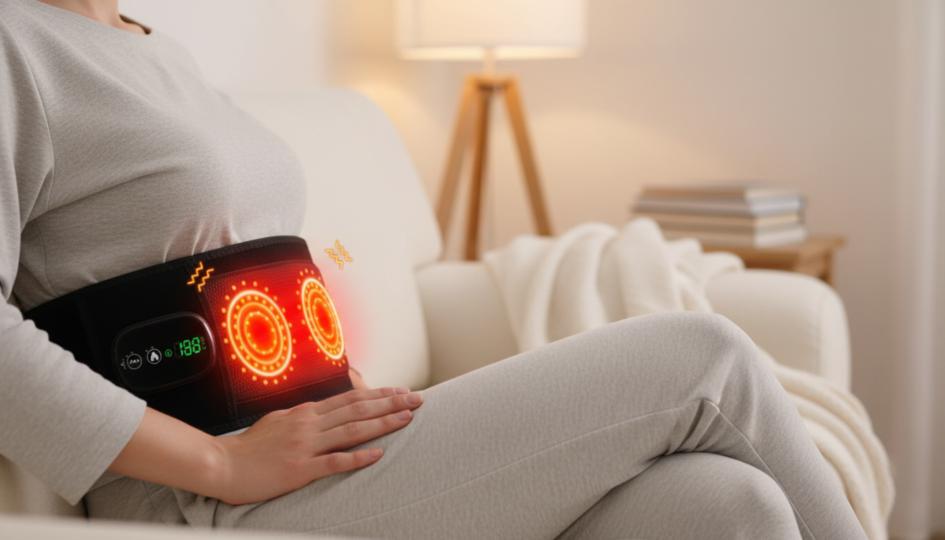 Heat & Vibration Lumbar Belt with Red Light Relief