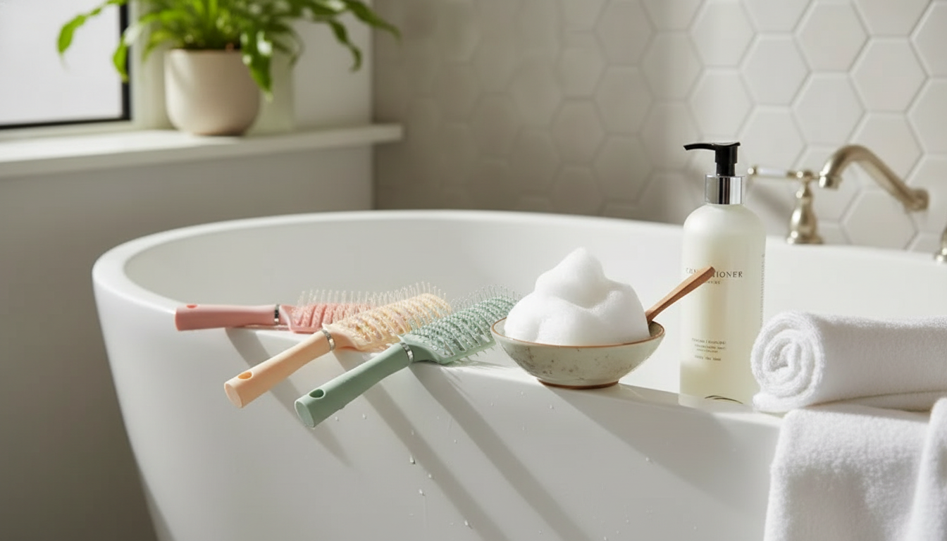 Hollow Scalp Massage Brush for Cleaner, Calmer Washes