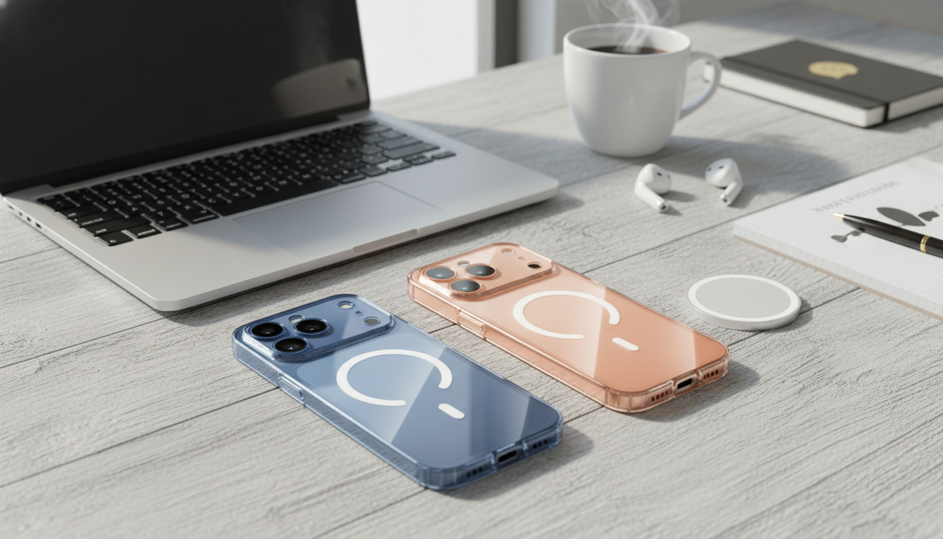 iPhone 17 Pro Max Clear Magnetic Case w/ Camera Key