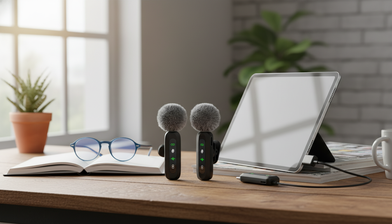 LED Display Wireless Lavalier Mic for iPhone & iPad