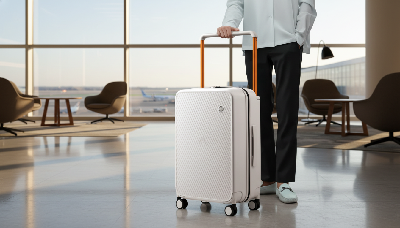 Luxurious 20” Wide-Handle Hardside Carry-On for Cabin