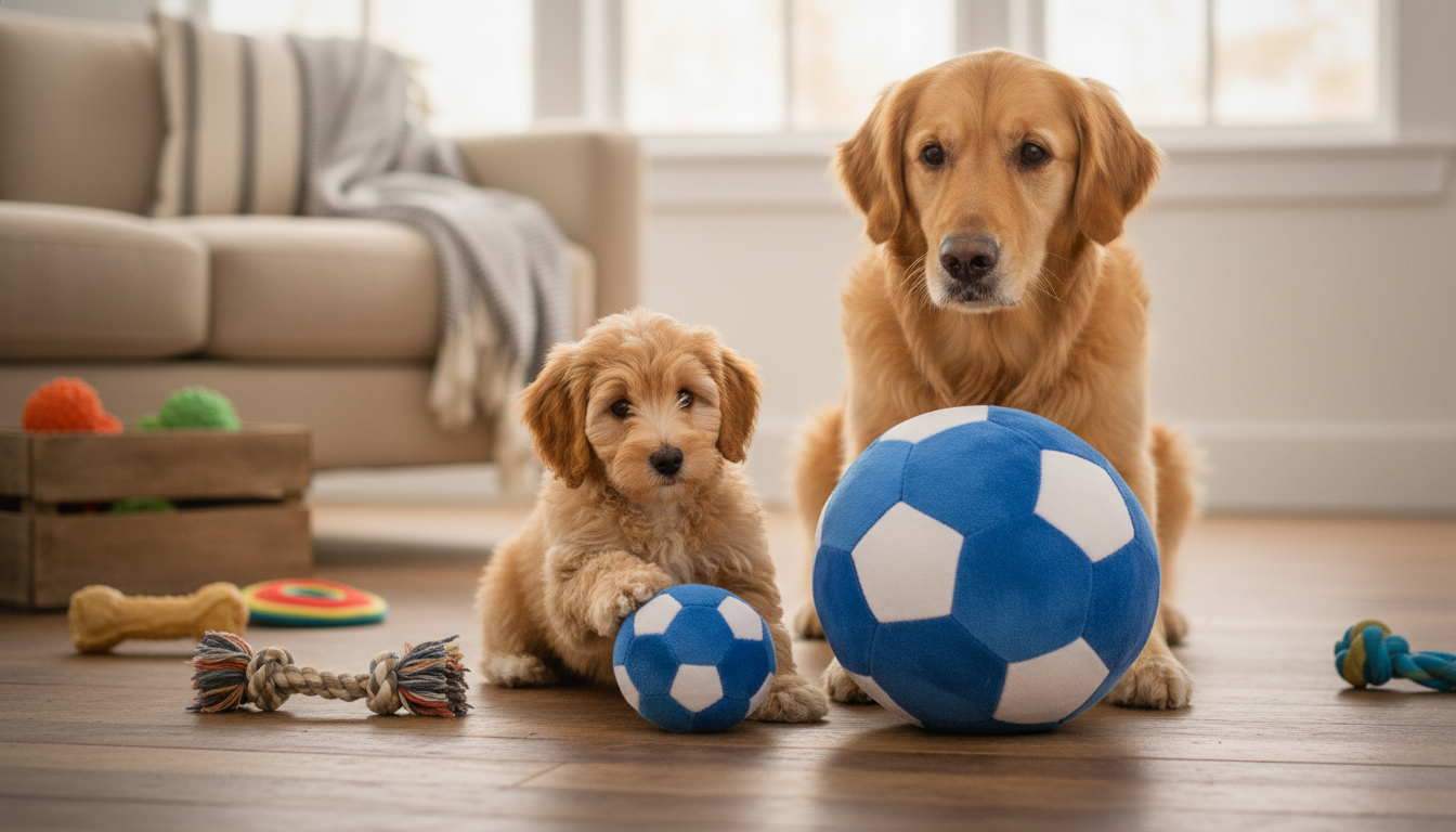 Plush Squeaky Football Dog Toy Ball: Safe Play Guide