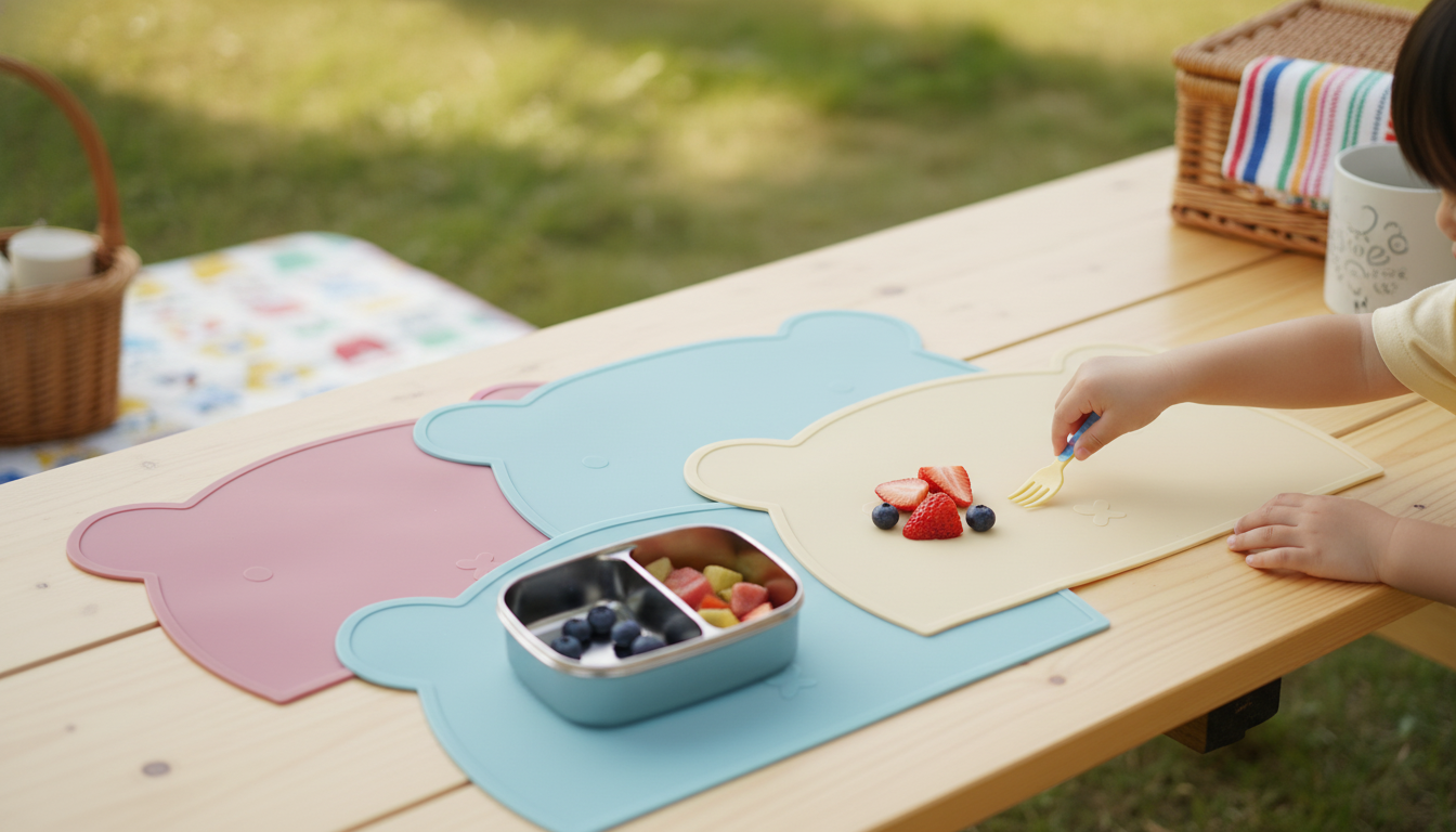 Portable Baby Silicone Placemat: Clean Meals Anywhere
