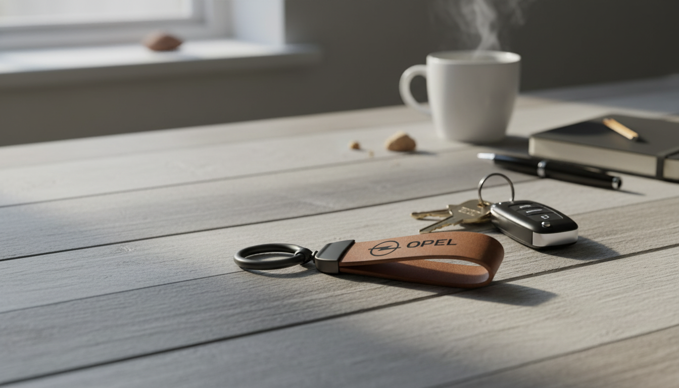 Premium Leather Keychain Ring for Opel Key Fobs