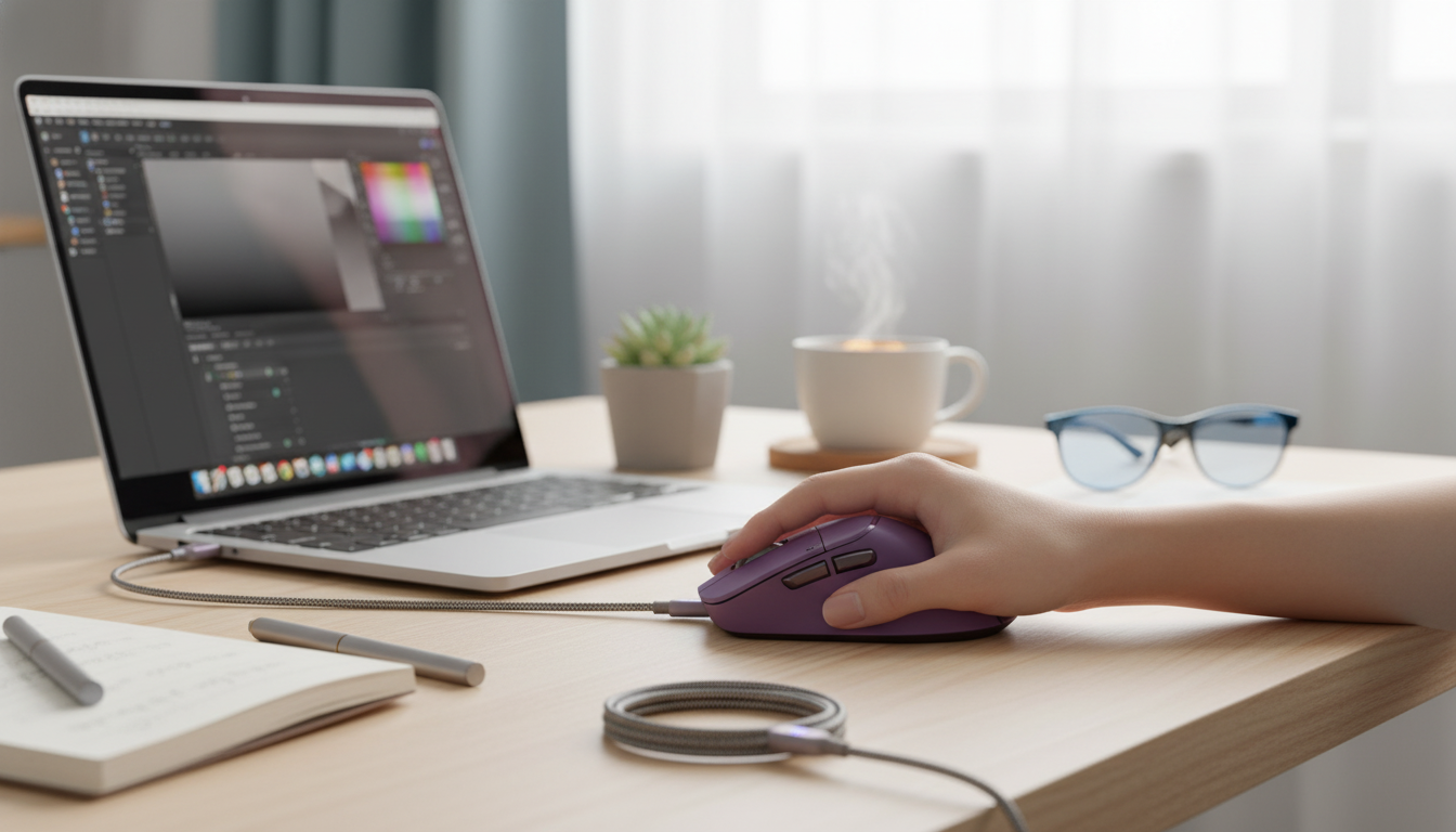 Rechargeable Vertical Mouse: Bluetooth + 2.4G Comfort