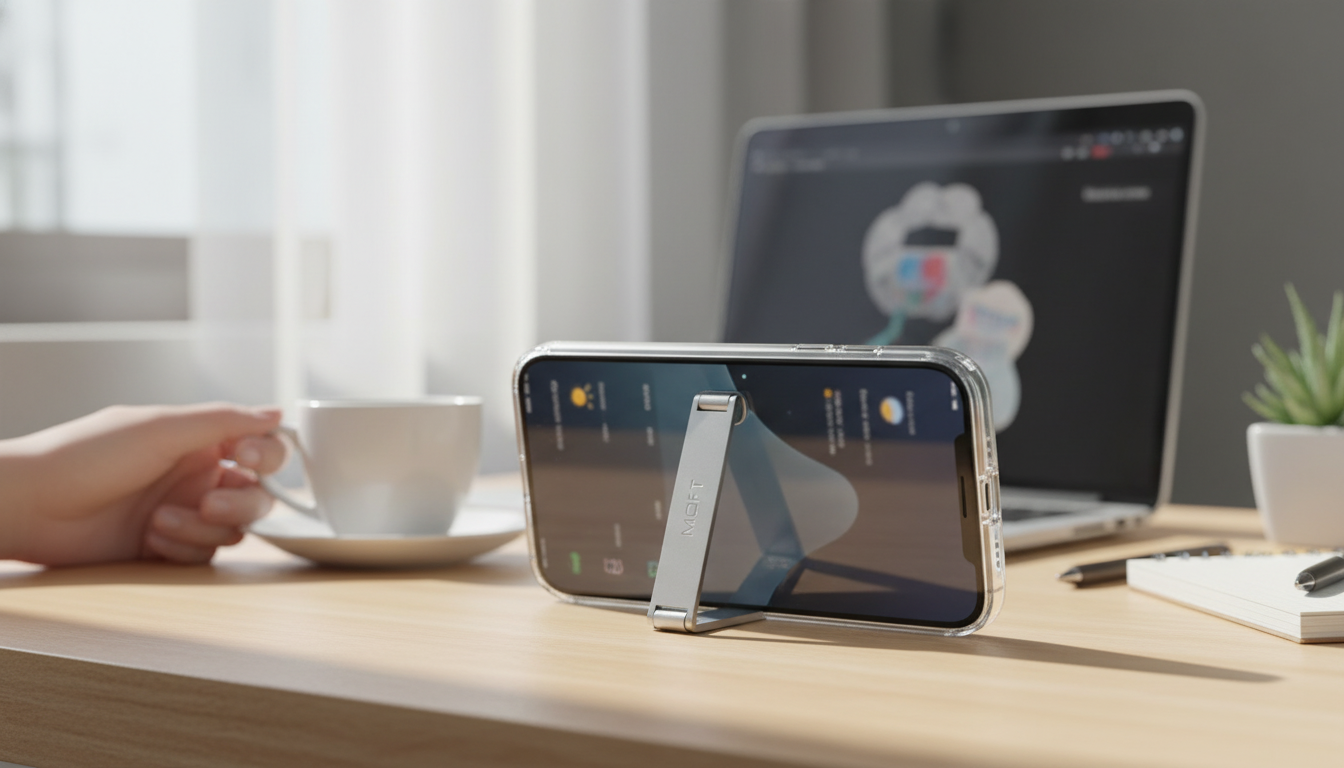 Slim Magnetic Kickstand Holder for iPhone, Samsung, Xiaomi