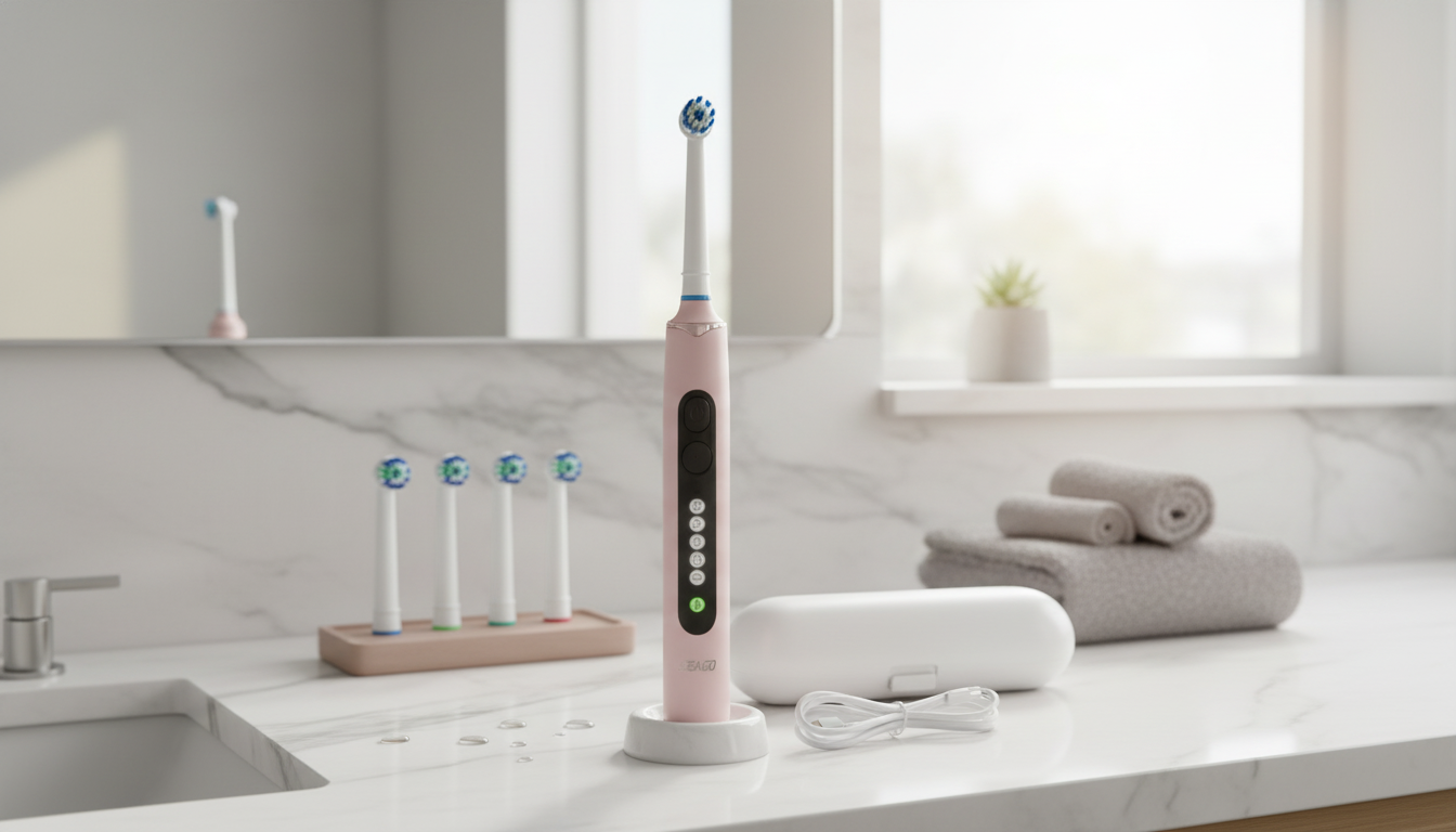 Smart Display Rotating Toothbrush + 8 Heads: Guided Clean
