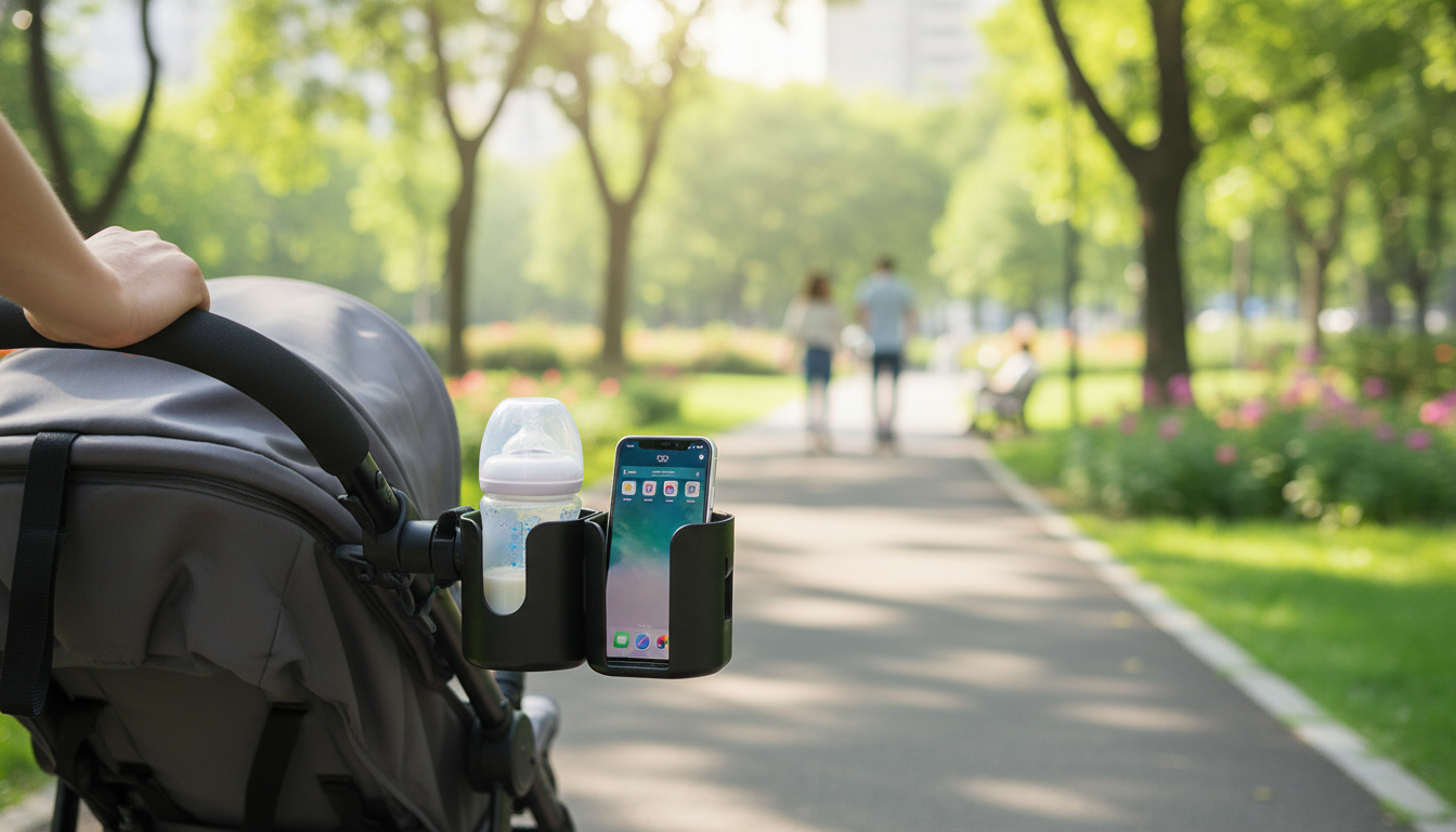 Universal Stroller Cup & Phone Holder: Fit, Use, Safety
