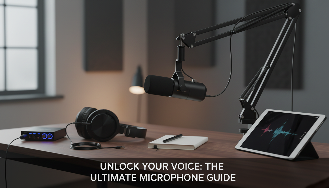 USB/XLR Dynamic Mic + Boom Arm: Clean Stream Audio