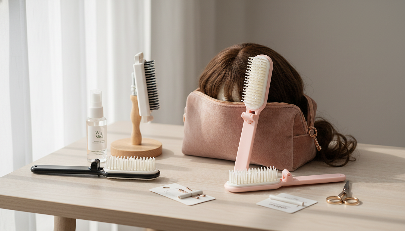 Wig Touch-Ups Anywhere: Foldable Anti-Static Comb Set