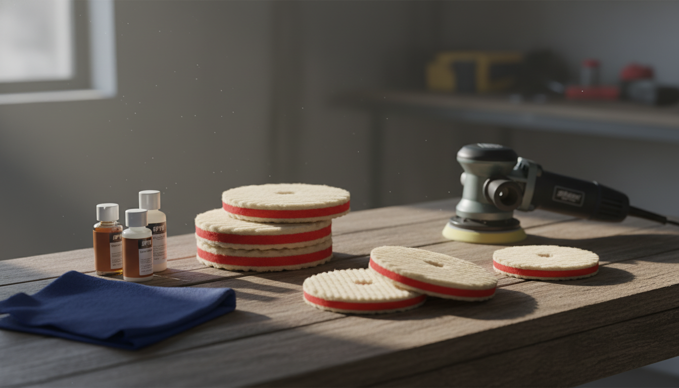 Wool Polishing Pads: 3, 5 or 6 Inch for Cutting & Finish